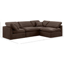 Meridian Indulge Brown Velvet Modular Sectional IMAGE 9