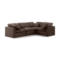  Manufacturer Color_Brown -- Indulge 105" Brown Velvet Upholstered 4 pc Modular Sectional IMAGE 1