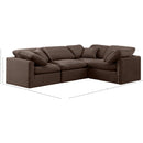  Manufacturer Color_Brown -- Indulge 105" Brown Velvet Upholstered 4 pc Modular Sectional IMAGE 9