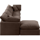  Manufacturer Color_Brown -- Indulge 140" Brown Velvet Upholstered 5 pc Modular Sectional IMAGE 5