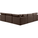 Meridian Indulge Brown Velvet Modular Sectional IMAGE 3
