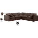  Manufacturer Color_Brown -- Indulge 105" Brown Velvet Upholstered 5 pc Modular Sectional IMAGE 10