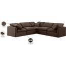 Meridian Indulge Brown Velvet Modular Sectional IMAGE 10