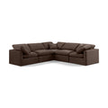  Manufacturer Color_Brown -- Indulge 105" Brown Velvet Upholstered 5 pc Modular Sectional IMAGE 1