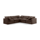  Manufacturer Color_Brown -- Indulge 105" Brown Velvet Upholstered 5 pc Modular Sectional IMAGE 1