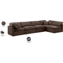 Meridian Indulge Brown Velvet Modular Sectional IMAGE 10