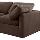  Manufacturer Color_Brown -- Indulge 140" Brown Velvet Upholstered 6 pc Modular Sectional IMAGE 6