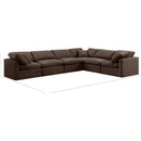 Meridian Indulge Brown Velvet Modular Sectional IMAGE 9
