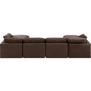 Meridian Indulge Brown Velvet Modular Sectional IMAGE 3