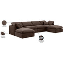 Meridian Indulge Brown Velvet Modular Sectional IMAGE 8