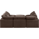  Manufacturer Color_Brown -- Indulge 105" Brown Velvet Upholstered 6 pc Modular Sectional IMAGE 3