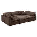 Meridian Indulge Brown Velvet Modular Sectional IMAGE 8