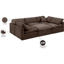Meridian Indulge Brown Velvet Modular Sectional IMAGE 9