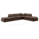 Meridian Indulge Brown Velvet Modular Sectional IMAGE 2