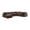  Manufacturer Color_Brown -- Indulge 140" Brown Velvet Upholstered 7 pc Modular Sectional IMAGE 1