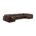  Manufacturer Color_Brown -- Indulge 175" Brown Velvet Upholstered 7 pc Modular Sectional IMAGE 1