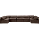 Meridian Indulge Brown Velvet Modular Sectional IMAGE 4