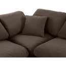  Manufacturer Color_Brown -- Indulge 175" Brown Velvet Upholstered 7 pc Modular Sectional IMAGE 6