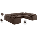 Meridian Indulge Brown Velvet Modular Sectional IMAGE 10