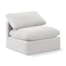  Manufacturer Color_Cream -- Indulge Cream Velvet Upholstered Modular Armless Chair IMAGE 1