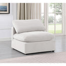  Manufacturer Color_Cream -- Indulge Cream Velvet Upholstered Modular Armless Chair IMAGE 2