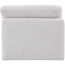  Manufacturer Color_Cream -- Indulge Cream Velvet Upholstered Modular Armless Chair IMAGE 3