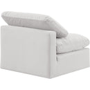  Manufacturer Color_Cream -- Indulge Cream Velvet Upholstered Modular Armless Chair IMAGE 6