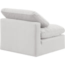Meridian Indulge Cream Velvet Armless Chair IMAGE 6