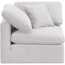  Manufacturer Color_Cream -- Indulge Cream Velvet Upholstered Modular Corner Chair IMAGE 4