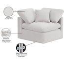 Meridian Indulge Cream Velvet Corner Chair IMAGE 9