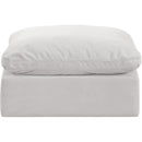 Meridian Indulge Cream Velvet Ottoman IMAGE 3