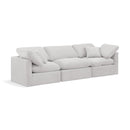  Manufacturer Color_Cream -- Indulge 105" Cream Velvet Upholstered 3 pc Modular Sofa IMAGE 1