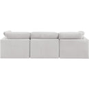  Manufacturer Color_Cream -- Indulge 105" Cream Velvet Upholstered 3 pc Modular Sofa IMAGE 3