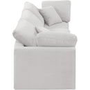  Manufacturer Color_Cream -- Indulge 105" Cream Velvet Upholstered 3 pc Modular Sofa IMAGE 5