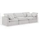  Manufacturer Color_Cream -- Indulge 105" Cream Velvet Upholstered 3 pc Modular Sofa IMAGE 8