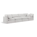 Meridian Indulge Cream Velvet Modular Sofa IMAGE 1