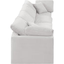  Manufacturer Color_Cream -- Indulge 140" Cream Velvet Upholstered 4 pc Modular Sofa IMAGE 5