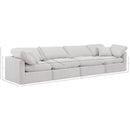  Manufacturer Color_Cream -- Indulge 140" Cream Velvet Upholstered 4 pc Modular Sofa IMAGE 8