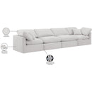  Manufacturer Color_Cream -- Indulge 140" Cream Velvet Upholstered 4 pc Modular Sofa IMAGE 9