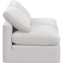  Manufacturer Color_Cream -- Indulge 70" Cream Velvet Upholstered 2 pc Armless Modular Loveseat IMAGE 5