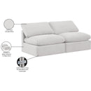 Meridian Indulge Cream Velvet Modular Sofa IMAGE 8