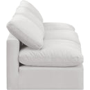  Manufacturer Color_Cream -- Indulge 105" Cream Velvet Upholstered 3 pc Armless Modular Sofa IMAGE 5