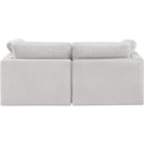  Manufacturer Color_Cream -- Indulge 70" Cream Velvet Upholstered 2 pc Modular Loveseat IMAGE 3