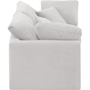  Manufacturer Color_Cream -- Indulge 70" Cream Velvet Upholstered 2 pc Modular Loveseat IMAGE 5