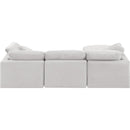  Manufacturer Color_Cream -- Indulge 105" Cream Velvet Upholstered 4 pc Modular Sectional IMAGE 3