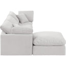  Manufacturer Color_Cream -- Indulge 105" Cream Velvet Upholstered 4 pc Modular Sectional IMAGE 5