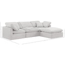 Meridian Indulge Cream Velvet Modular Sectional IMAGE 8