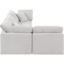  Manufacturer Color_Cream -- Indulge 105" Cream Velvet Upholstered 4 pc Modular Sectional IMAGE 5