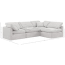 Meridian Indulge Cream Velvet Modular Sectional IMAGE 9