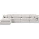 Meridian Indulge Cream Velvet Modular Sectional IMAGE 4